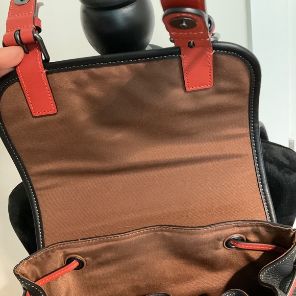 NWOT Coach Burnt Orange/Brown Leather w/Coach monogram fabric main image 7
